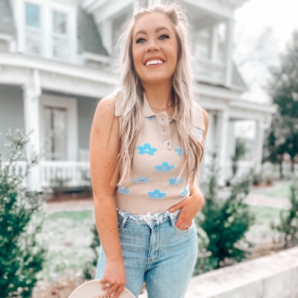 Floral Sweater Tank